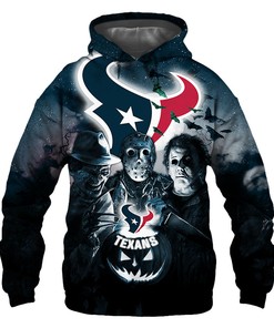 Halloween Horror Night Houston Texans Hoodie 3D With All Over Print, Ideal For Fans