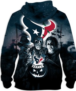 Halloween Horror Night Houston Texans Hoodie 3D With All Over Print, Ideal For Fans