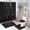 Halloween Michael Myers Bathroom Decors, Frightening Shower Curtain With Halloween Ends Quote