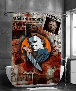 Halloween Michael Myers Waterproof Shower Curtain for a Scary Bathroom Look