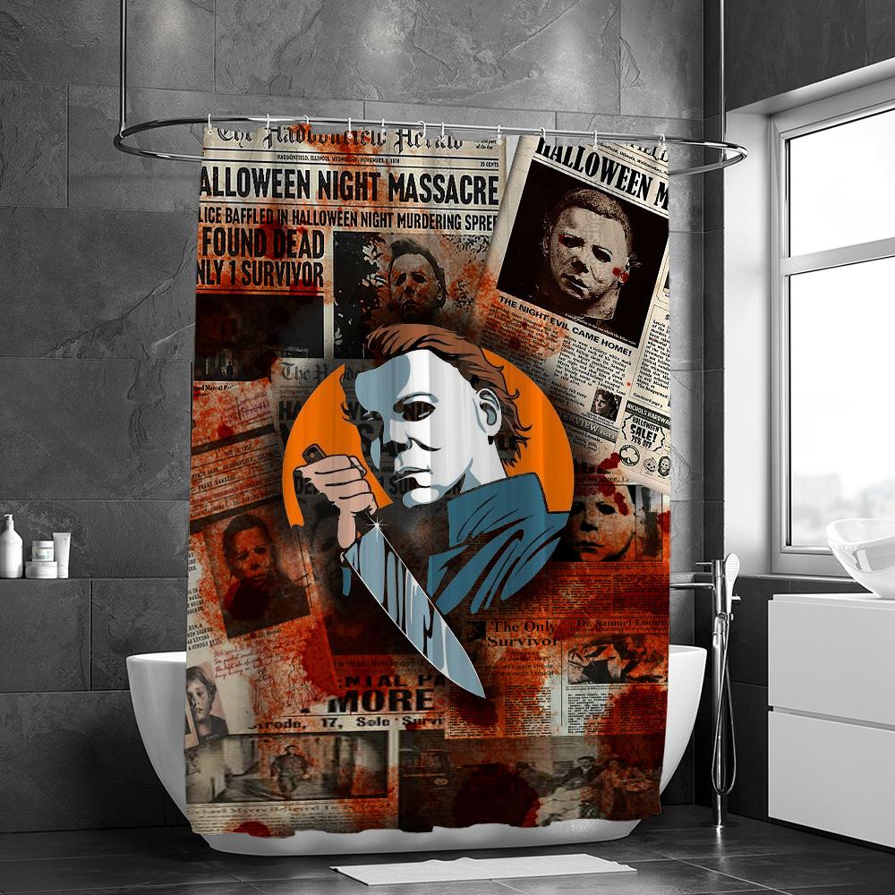 Halloween Michael Myers Waterproof Shower Curtain for a Scary Bathroom Look