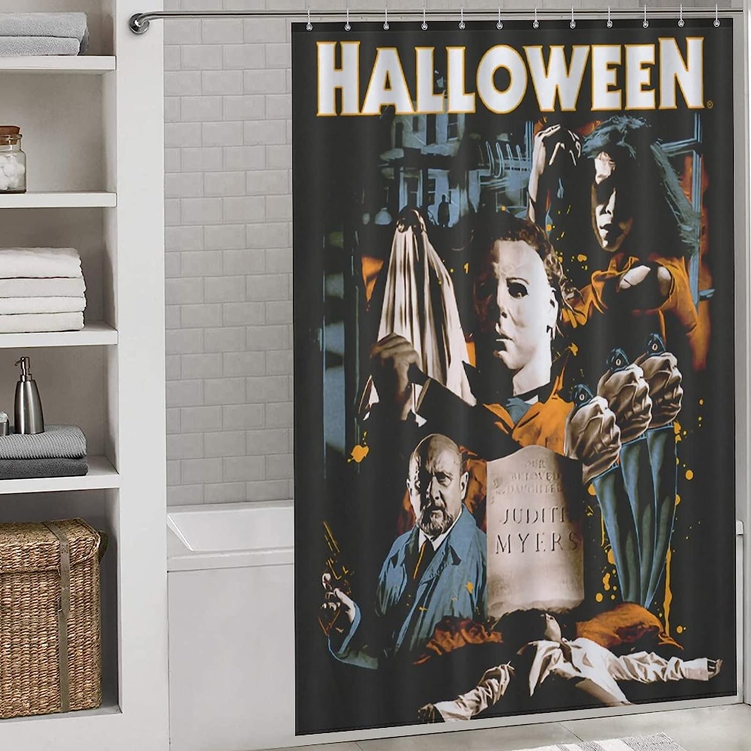 Halloween Michael Myerss Modern Style Shower Curtain For A Chic Bathroom - Image 3