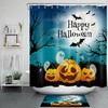 Halloween Moon Bats Ghost Pumpkin Funny Shower Curtain - Spooky Bathroom Decor