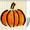 Halloween Pumpkin Print Fabric Shower Curtain for Spooky Bathroom Decor