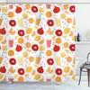 Halloween Pumpkin Scary Print Orange Fabric Shower Curtain for Bathroom