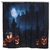 Halloween Themed Pumpkin Pattern Shower Curtain - Waterproof Fabric Bathroom Decoration
