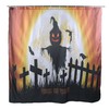 Halloween Waterproof Bathroom Pumpkin Shower Curtain - 12Gb With Decor