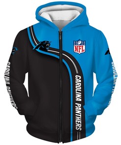 Halloween-Themed Carolina Panthers Hoodie With Horror Night Print Pullover