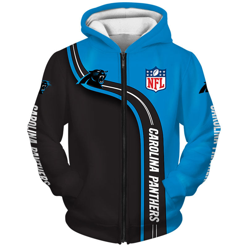 Halloween-Themed Carolina Panthers Hoodie With Horror Night Print Pullover