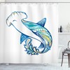Hammer Head Shark Marine Shower Curtain Ocean Print for Bathroom