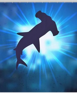 Hammerhead Shark Shower Curtain - Waterproof Bath Fabric Decoration For Bathroom