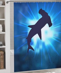 Hammerhead Shark Shower Curtain - Waterproof Bath Fabric Decoration For Bathroom