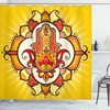Hamsa Shower Curtain - Sun Aura Energy Print For Bathroom Decor