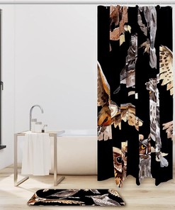 Hand Drawn Brown Owl Bird Shower Curtain - Waterproof Fabric Bathroom Decoration