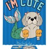 Hand Drawn Dog Puppy With Mermaid Tail Shower Curtain - Waterproof Fabric Bathroom Decor