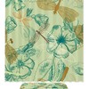 Hand Drawn Dragonfly Flowers Shower Curtain - Waterproof Fabric Bathroom Decoration