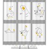 Hand Drawn Ducks Shower Curtain - Waterproof Fabric Bathroom Decoration