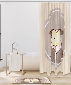 Hand Drawn Forest Animals Owl Shower Curtain - Waterproof Fabric Bathroom Decoration