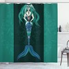Hand Drawn Mermaid Mandala Shower Curtain for Serene Bathroom Decor