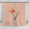 Hand Drawn Mushroom Art Illustration Shower Curtain For Bathroom