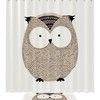 Hand Drawn Owl Design Waterproof Shower Curtain for Your Bathroom