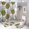 Hand Drawn Pineapple Shower Curtain for Bathroom - Trendy and Stylish Shower Curtain Fabric for Home