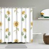 Hand Painted Sunflower Shower Curtain For Artistic Bathroom