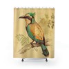 Hand-Drawn Tropical Bird Illustration Shower Curtain for a Unique and Refreshing Look