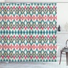 Handmade Boho Print Asian Shower Curtain For Bathroom