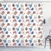 Hanging Dessert Bottles And Mushrooms Print Alice In Wonderland Shower Curtain