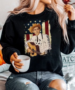 Hank Williams Retro Flag Country Music Tee - Perfect for Fans of American Music