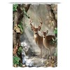 Happy Camper Shower Curtain With Tent Design