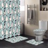 Happy Christmas Cute Penguin Sport Winter Fun Cartoon Illustration Shower Curtain Sets