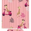 Happy Deer Printed Bathroom Tub Set With Waterproof Fabric Shower Curtain