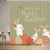 Happy Easter Bunny Fabric Shower Curtain For Bathroom Decor