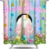 Happy Easter Bunny Luxury Shower Curtain With Tulip Flowers And Gnomes Bathtubs Bathroom Curtain Decor 12