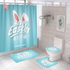Happy Easter Bunny Rabbit Ears Shower Curtain to Brighten Up Your Bathroom