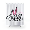 Happy Easter Bunny Shower Curtain - Cute Holiday Bathroom Decor