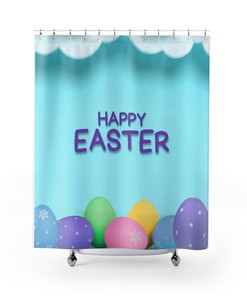 Happy Easter Day Custom Fun Family Shower Curtain