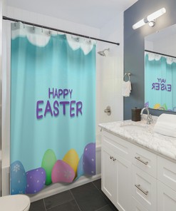 Happy Easter Day Custom Fun Family Shower Curtain