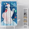 Happy Elephant Shower Curtain - Colorful Bath Curtain Waterproof
