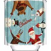 Happy Holidays Friends Christmas Printed Shower Curtain: Festive And Fun Bath Decor