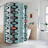 Harlequin Design Mid Century Retro Geometric Shower Curtain for A Chic and Artistic Bathroom Dcor