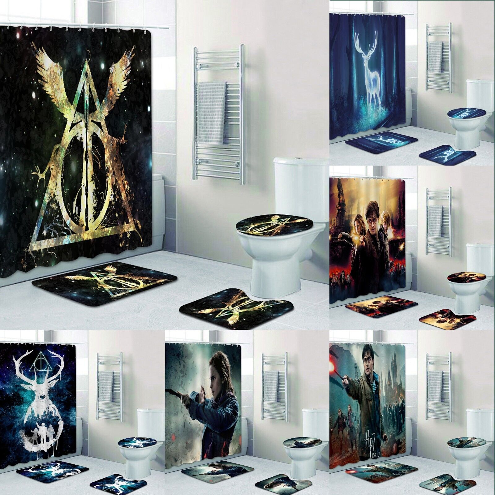 Harry Potter Bathroom Decor Shower Curtain