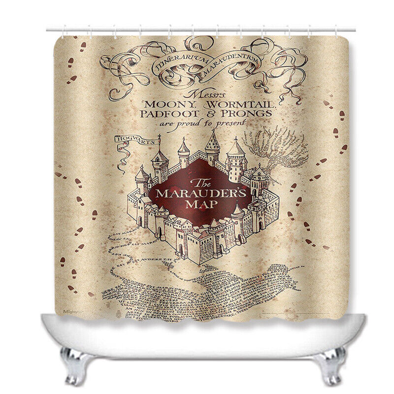 Harry Potter Bathroom Set - Shower Curtain And Bath Mat Cover - Image 2