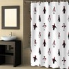 Have A Cute And Festive Christmas Penguin Shower Curtain In Your Bathroom, Waterproof And Machine Washable