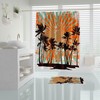Hawaian Sun Curtain With Digital Print For A Cheerful Bathroom
