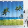 Hawaii Adventure: Coconut Palm Shower Curtain for Tropical Bathroom Decor