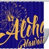 Hawaii Aloha and Hibiscus Shower Curtain - A Vibrant Addition to Your Bathroom 