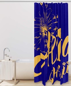 Hawaii Aloha and Hibiscus Shower Curtain - A Vibrant Addition to Your Bathroom